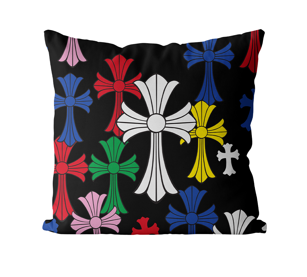 CHROME CROSS-COLORS PILLOW